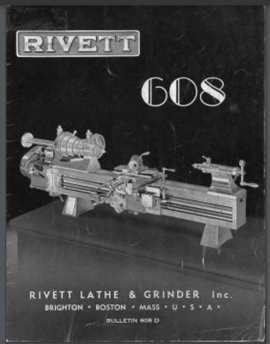 Rivett lathe bulletin 608d - rivett,