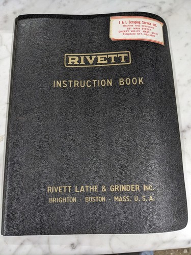 Rivett operator service manual - service,